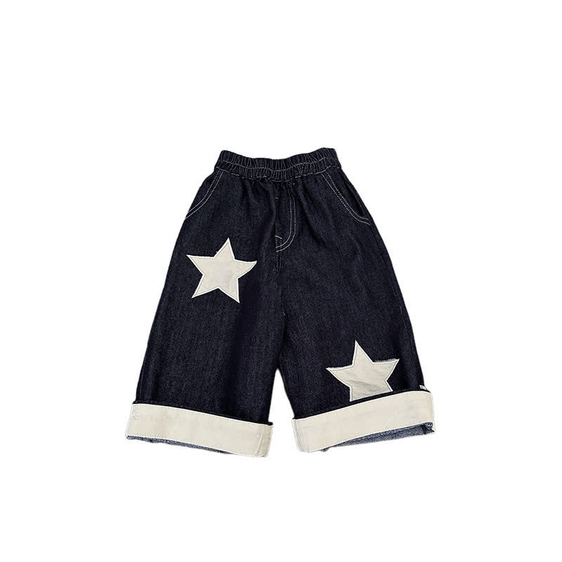Baby Toddler Colorblock Half Zip Sweater or Denim Pants - Black - 4-5T - image 4