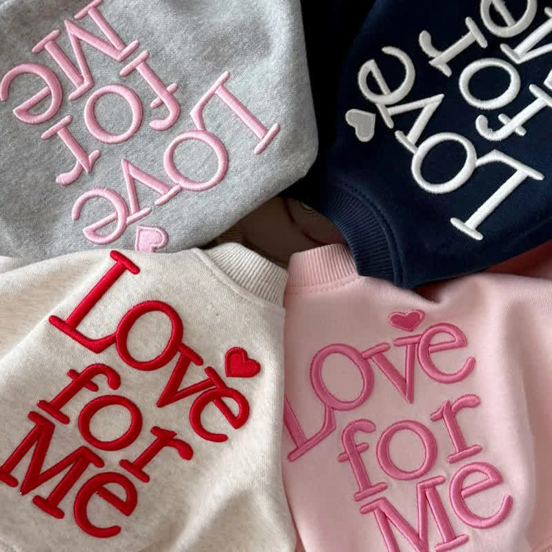 LOVE FOR ME Toddler Girl Cozy Sweatshirt and Flared Pants 2-piece Set - image 6
