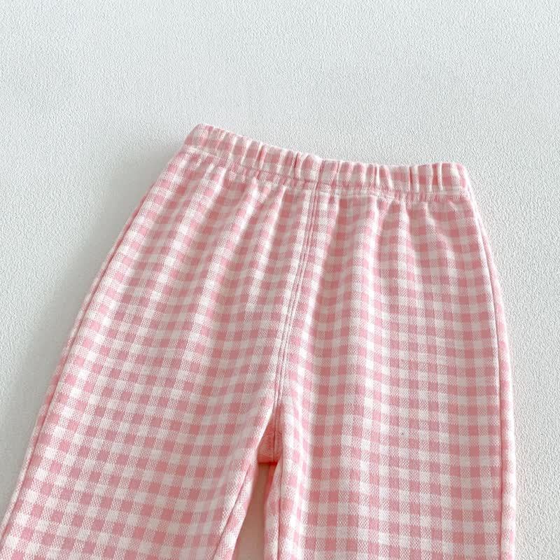 Toddler Baby Girl Gingham Bow Detail Top and Flared Pants 2-piece Set - image 8