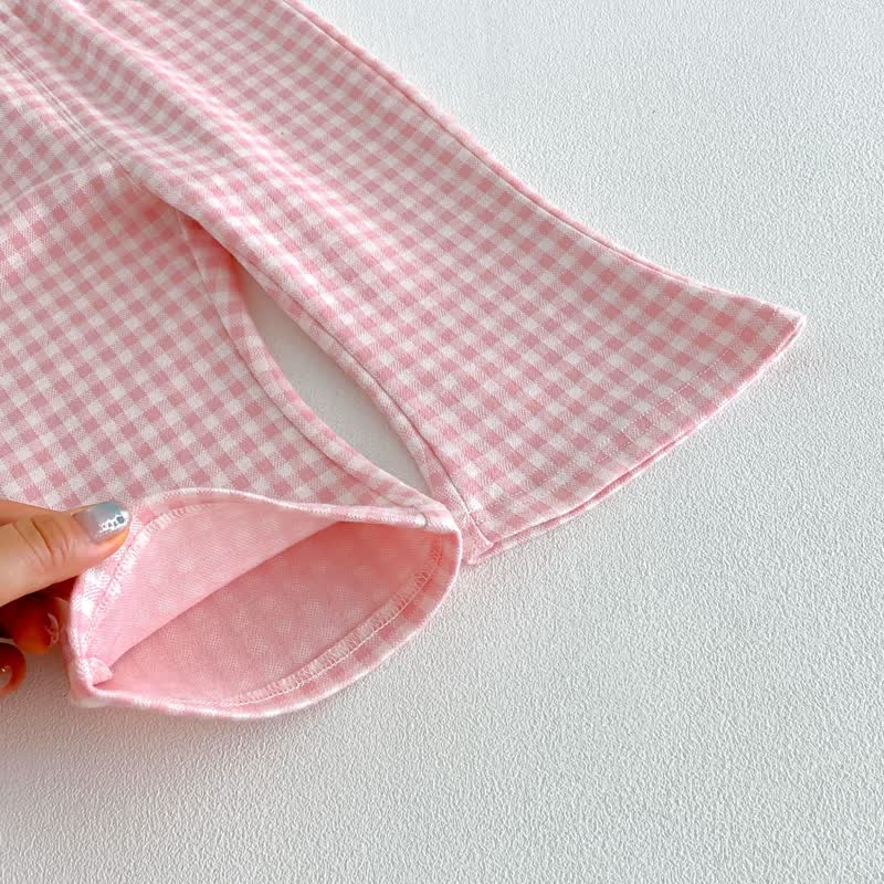 Toddler Baby Girl Gingham Bow Detail Top and Flared Pants 2-piece Set - image 10