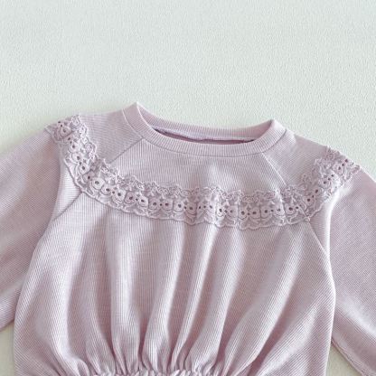 Toddler Baby Solid Color Ruffle Hem Top and Flared Pants 2-piece Set - image 5