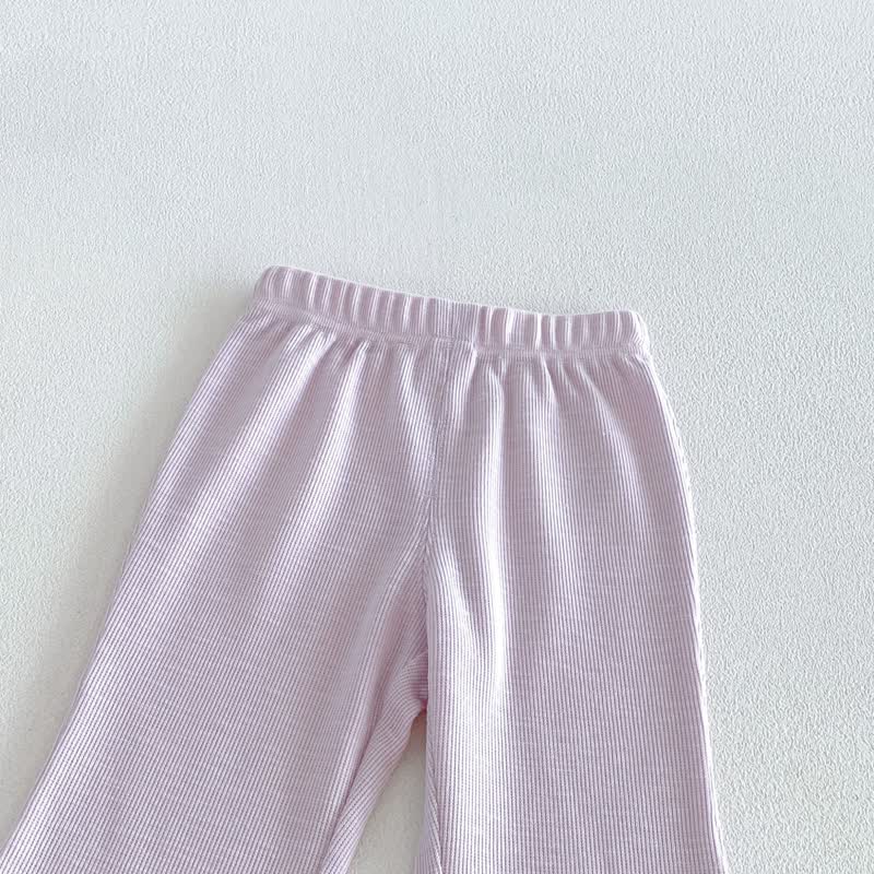 Toddler Baby Solid Color Ruffle Hem Top and Flared Pants 2-piece Set - image 9