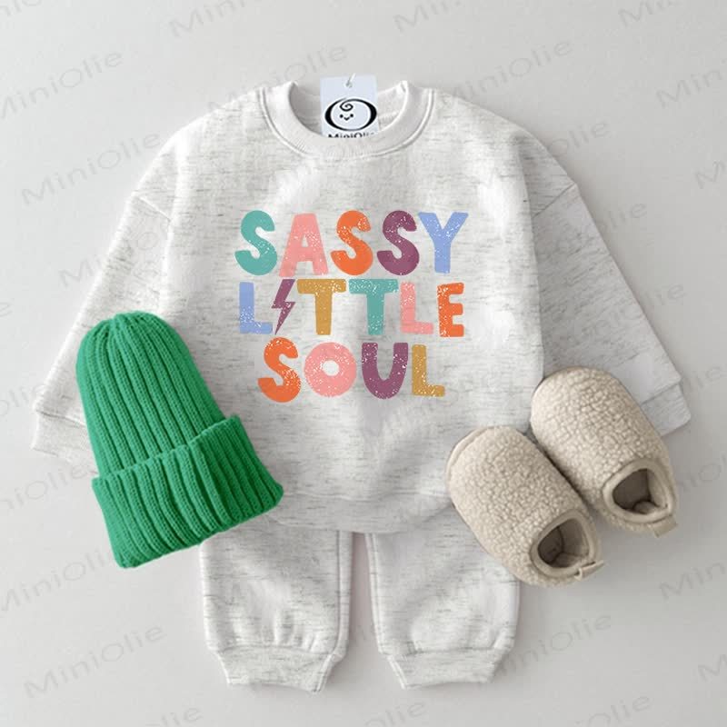 SASSY LITTLE SOUL Baby Sweatshirt 2-piece Set - Grey - 2-3T - image 1