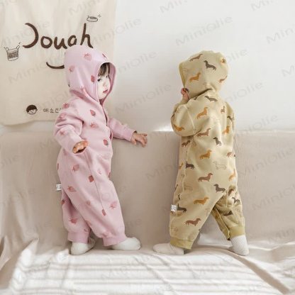 Baby Fleece Hooded Romper - image 2