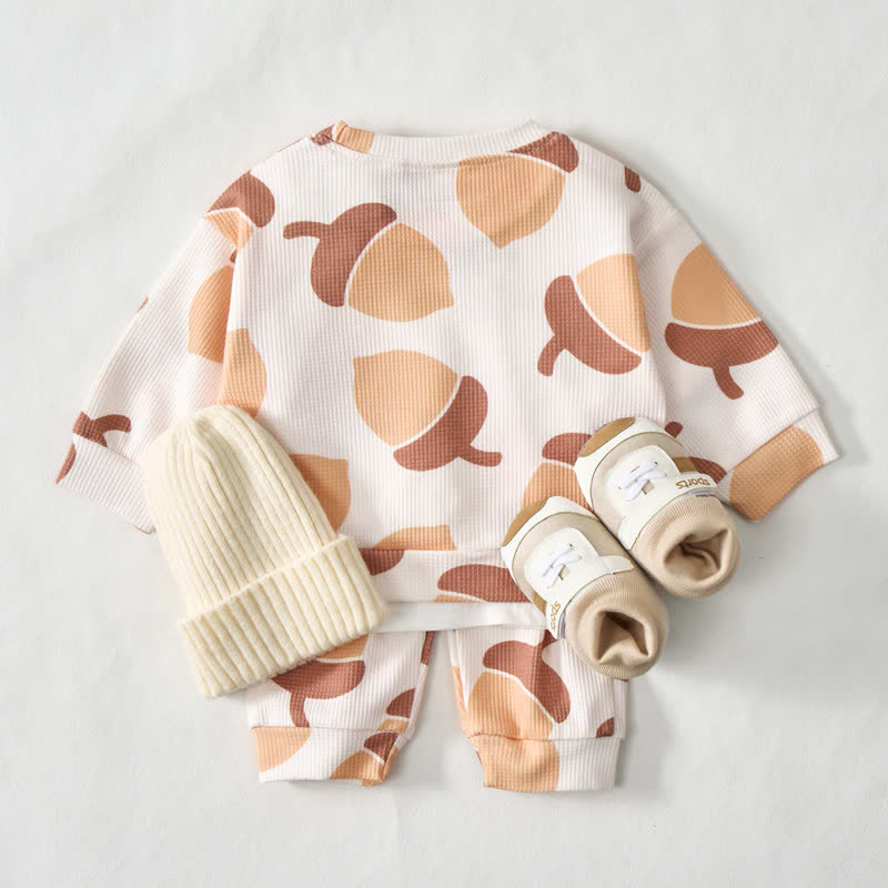 Baby Acorn Beige Waffle 2-piece Set - image 2
