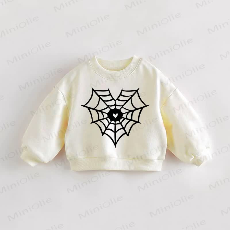 Baby Toddler Spiderweb Cream Sweatshirt - Cream - 3-5T - image 1