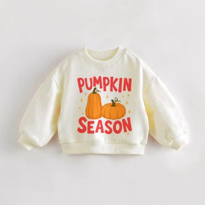PUMPKIN SEASON Baby Toddler Cream Sweatshirt - Cream - 3-5T - image 1
