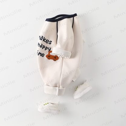 IF IT MAKES YOU HAPPY IT'S NOT A WASTE OF TIME Baby Car Applique Onesie - image 4