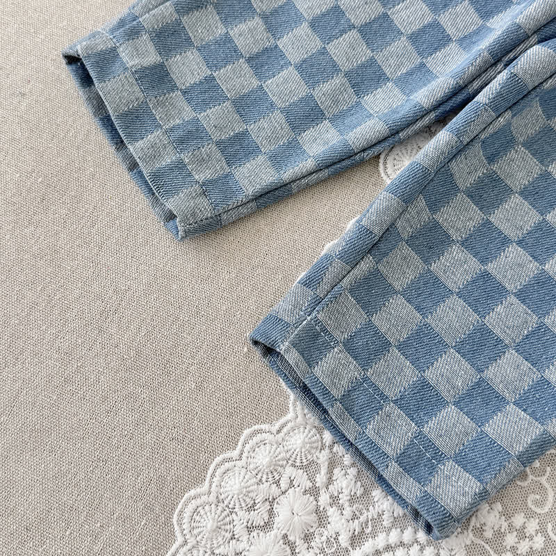 Baby Toddler Blue Checkerboard Casual Pants - image 4
