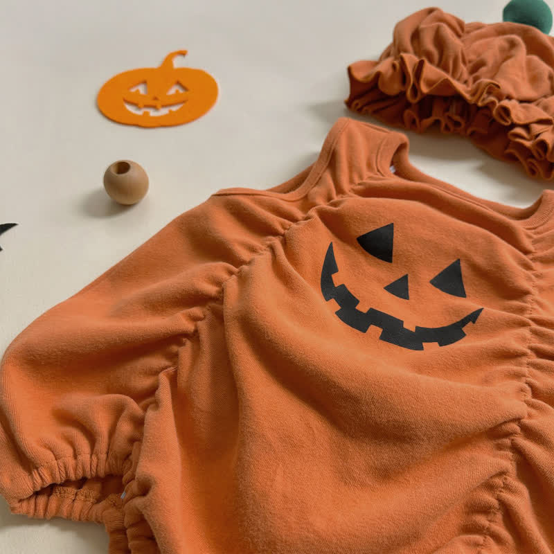 Baby Halloween Pumpkin Print Bodysuit or Solid Color Pants - image 6