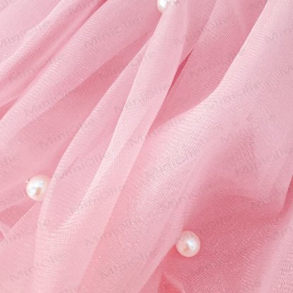 Baby Girl Pearl Bow Tulle Dress - image 6