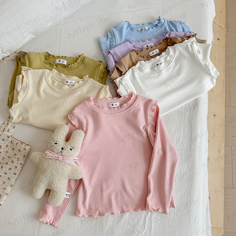 Toddler Girl Lettuce Trim Long Sleeve T-Shirt - image 1