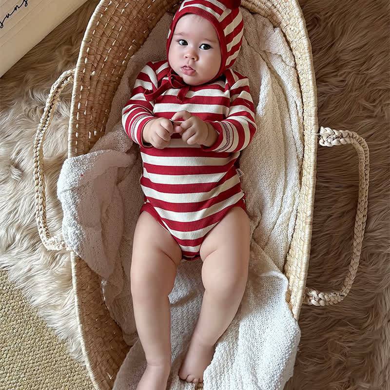 Baby Red White Stripe Onesie - image 9