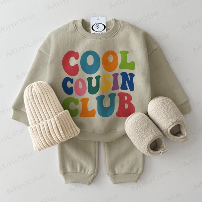 COOL COUSIN CLUB Baby Sweatshirt 2-piece Grey Green Set - Grey Green - 2-3T - image 1