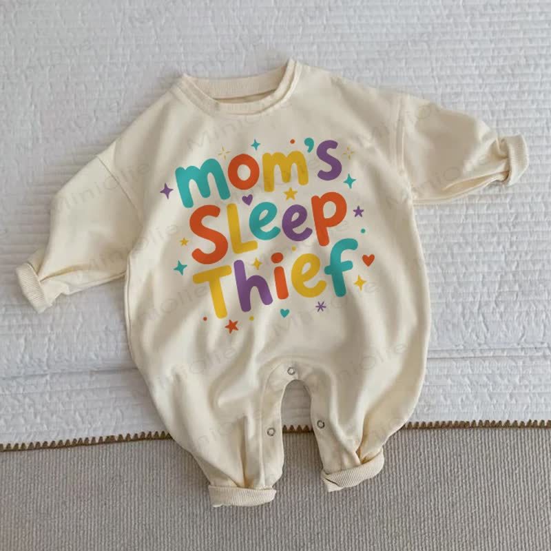 MOM'S SLEEP THIEF Baby Beige Romper - Beige - 2-3T - image 1