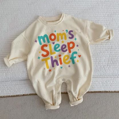 MOM'S SLEEP THIEF Baby Beige Romper - Beige - 2-3T - image 1