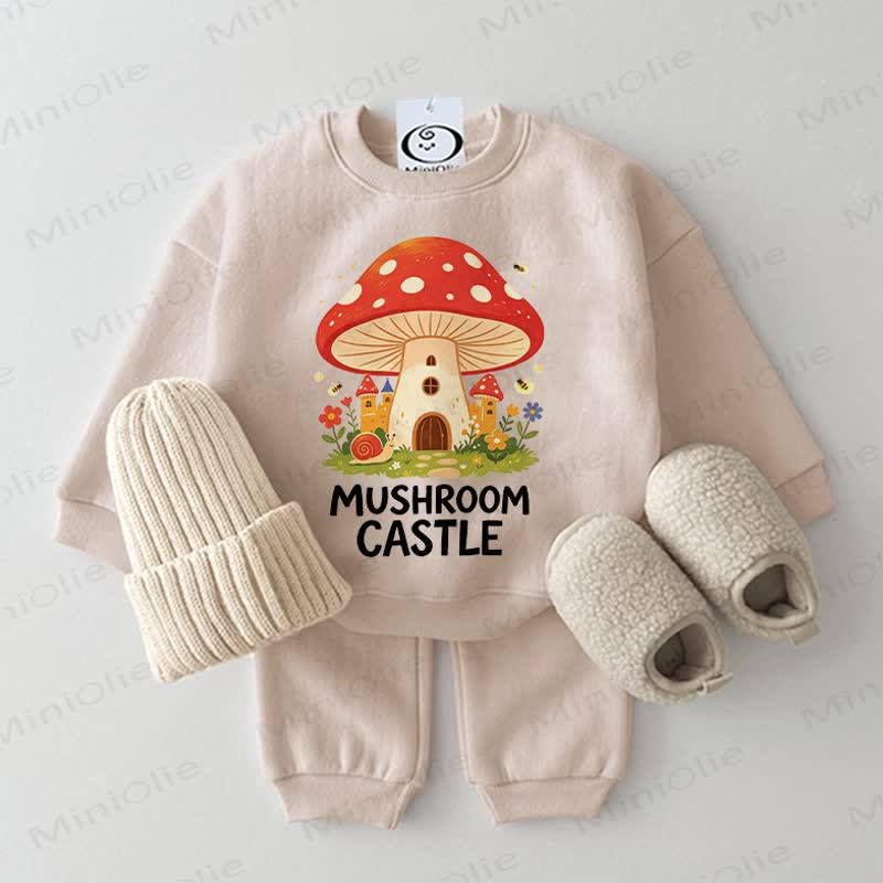 MUSHROOM CASTLE Baby 2-piece Beige Set - Beige - 2-3T - image 1