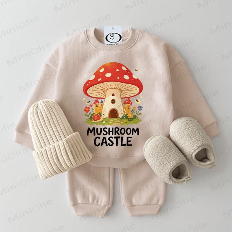 MUSHROOM CASTLE Baby 2-piece Beige Set - Beige - 2-3T - image 1