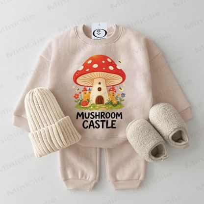 MUSHROOM CASTLE Baby 2-piece Beige Set - Beige - 2-3T - image 1