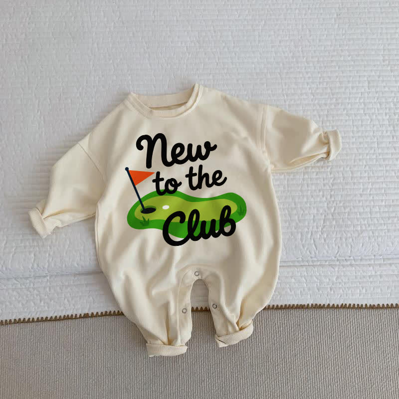 NEW TO THE CLUB Baby Golf Course Beige Romper - Beige - 2-3T - image 1