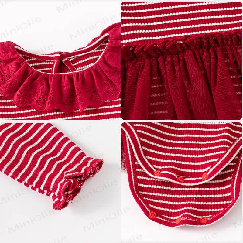 Baby Ruffle Striped Tulle Skirted Bodysuit - image 3
