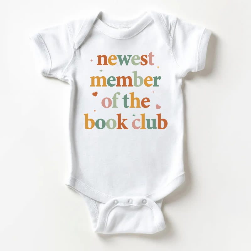 NEWEST MEMBER OF THE BOOK CLUB Baby White Bodysuit - White - 18-24M - image 1