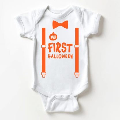 MY FIRST HALLOWEEN Baby Bow Tie White Bodysuit - White - 18-24M - image 1