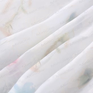 Baby Watercolor Tulip Chiffon Bow Bodysuit - image 9
