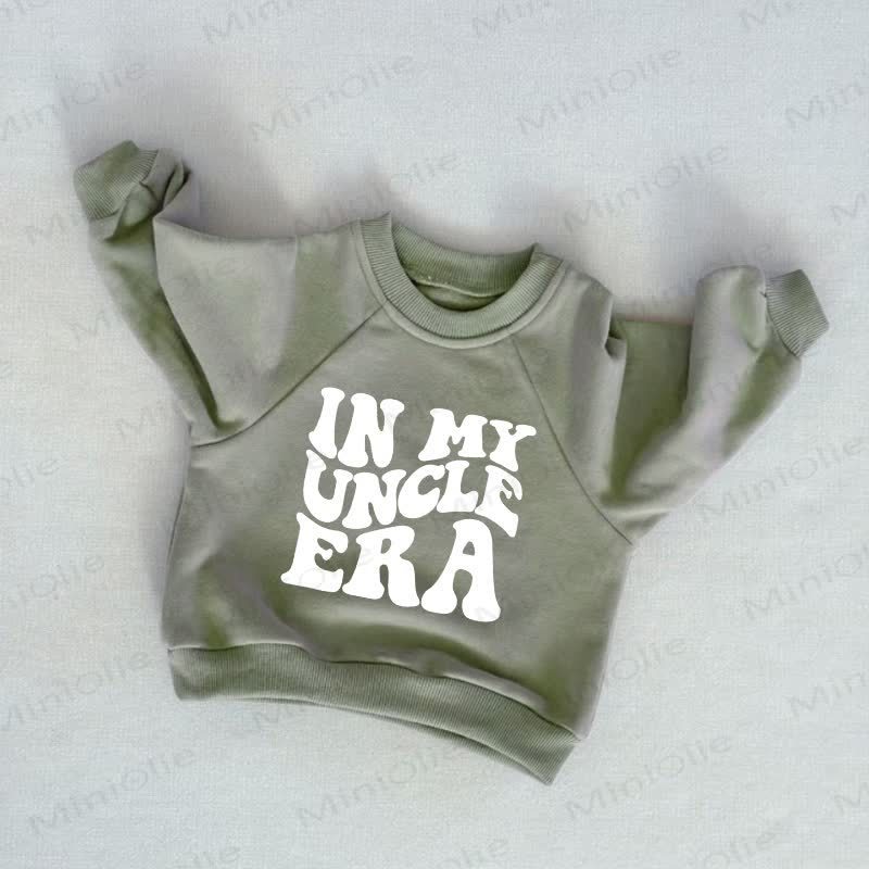 IN MY UNCLE ERA Baby Toddler Grey Green Sweatshirt - Grey Green - 3-5T - image 1