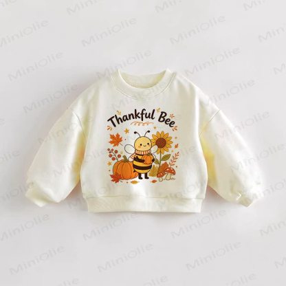 THANKFUL BEE Baby Toddler Sweatshirt - Cream - 3-5T - image 1