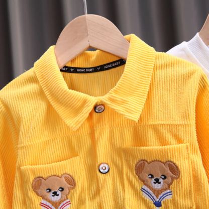 Toddler Bear Patch Corduroy 3-piece Set - image 7