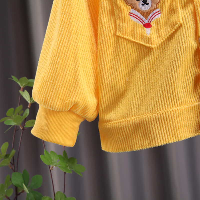 Toddler Bear Patch Corduroy 3-piece Set - image 9