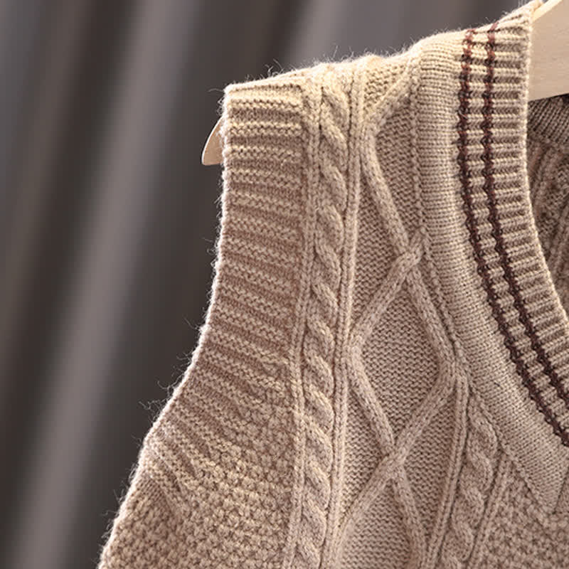 Toddler Baby Boy Classic Knit Vest 3-piece Set - image 10