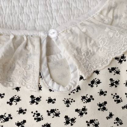 Toddler Girl Vintage Floral Peter Pan Collar T-Shirt - image 9