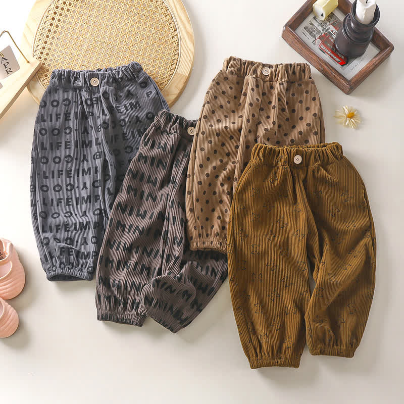 Toddler Baby Textured Print Corduroy Jogger - image 1