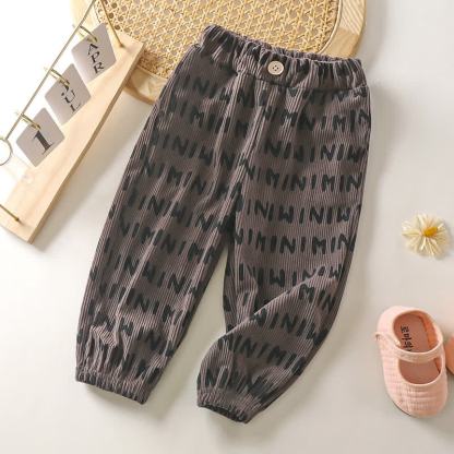 Toddler Baby Textured Print Corduroy Jogger - Brown - 8-9T - image 3