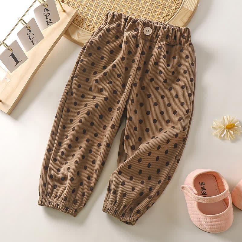 Toddler Baby Textured Print Corduroy Jogger - Khaki - 8-9T - image 5