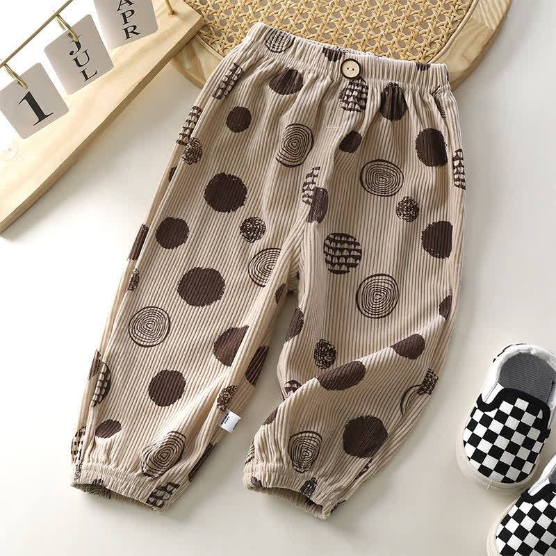 Toddler Baby Textured Print Corduroy Jogger - Beige - 8-9T - image 6