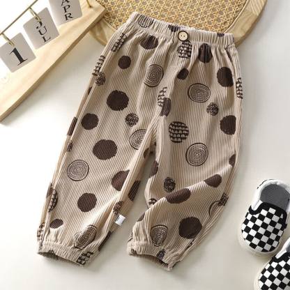 Toddler Baby Textured Print Corduroy Jogger - Beige - 8-9T - image 6