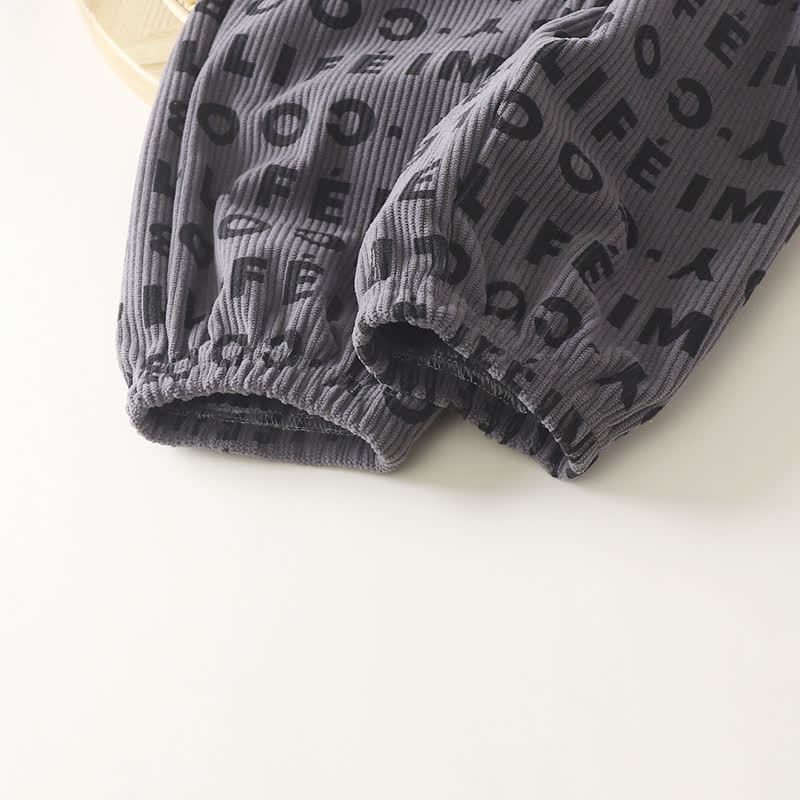 Toddler Baby Textured Print Corduroy Jogger - image 11