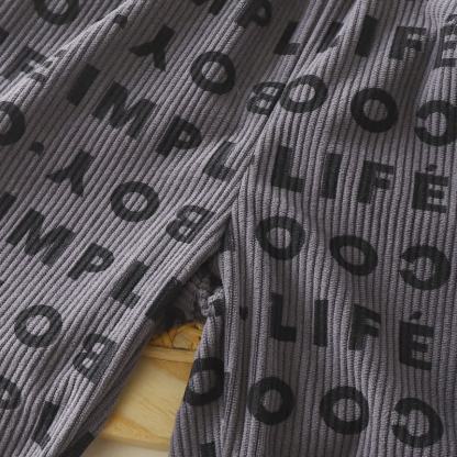 Toddler Baby Textured Print Corduroy Jogger - image 9