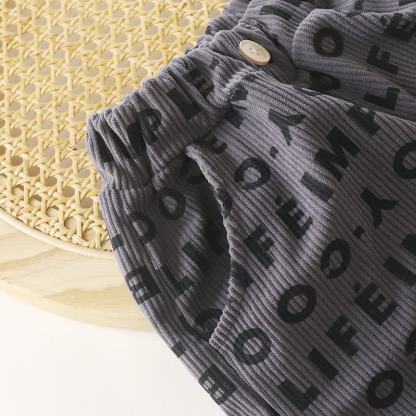 Toddler Baby Textured Print Corduroy Jogger - image 8