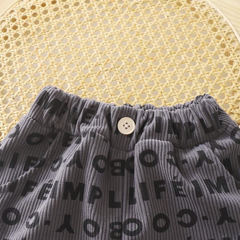 Toddler Baby Textured Print Corduroy Jogger - image 7