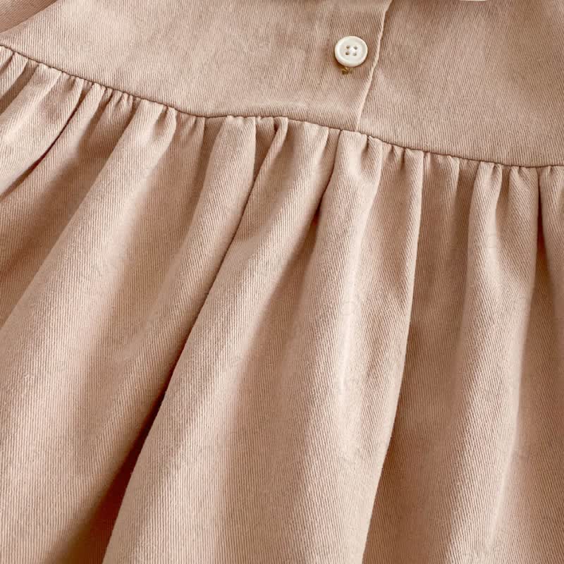 Baby Girl Flower Collar Puff Sleeve Dress - image 13