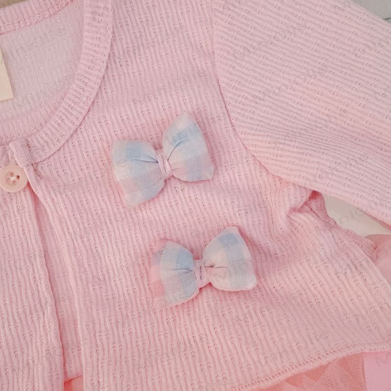 Baby Bow Knit Layered Tulle Dress - image 5