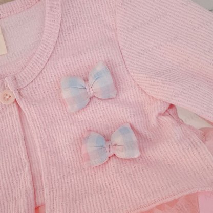 Baby Bow Knit Layered Tulle Dress - image 5