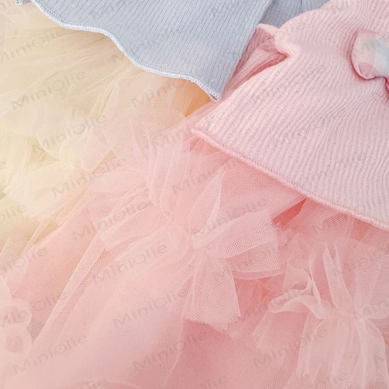 Baby Bow Knit Layered Tulle Dress - image 9