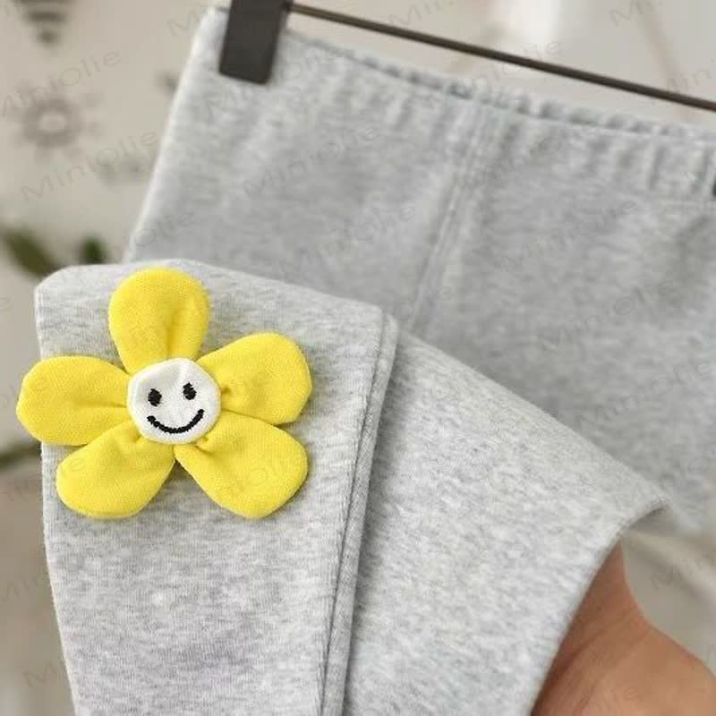 Baby Toddler Soft Smiley Flower Leggings - image 5