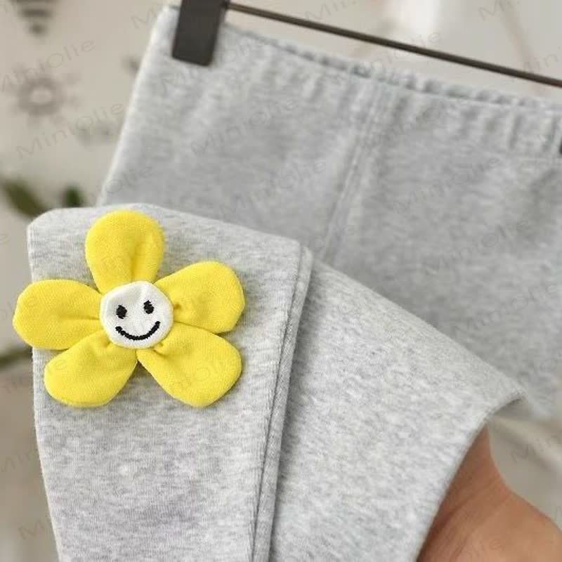 Baby Toddler Soft Smiley Flower Leggings - image 5