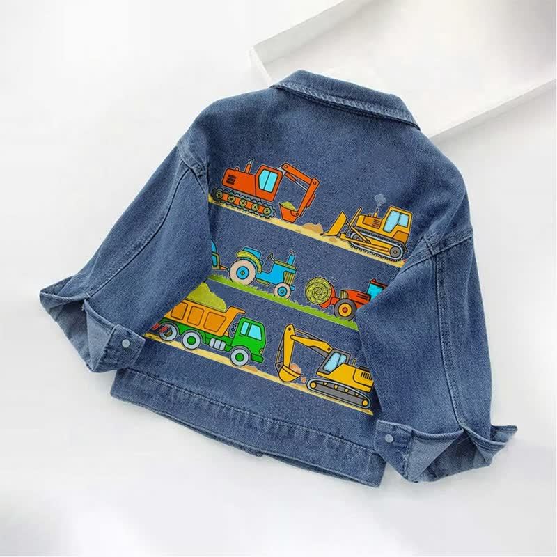 Toddler Kid Excavator Denim Jacket - image 2